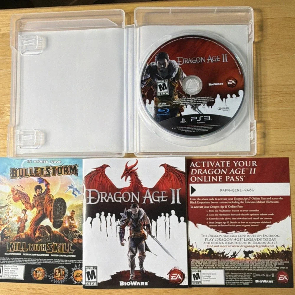 Dragon‎ Age II PS3 -CIB T&W Game W/ New Sealed Strategy Guide PlayStation